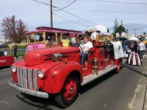 Fire engine in parade